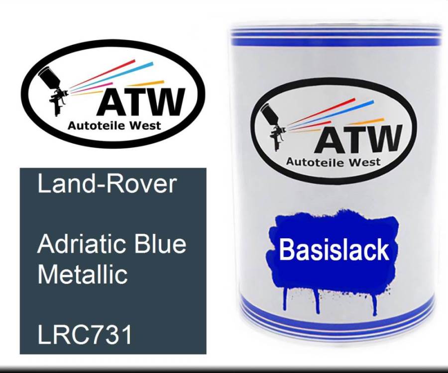 Land-Rover, Adriatic Blue Metallic, LRC731: 500ml Lackdose, von ATW Autoteile West.